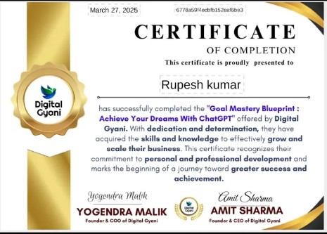 Goal Mastery Blueprint : Achieve Your Dreams With ChatGPT